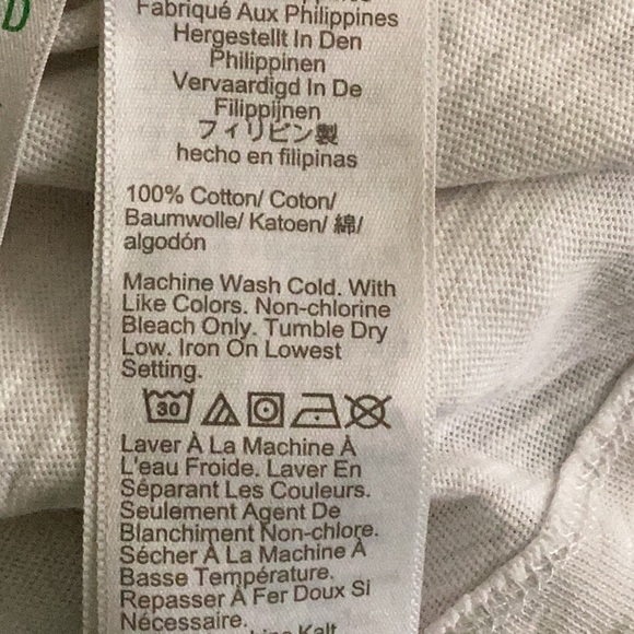 L J Crew Ivory White Cute Doggie Sketches Collectible Tee Cotton - Picture 11 of 11